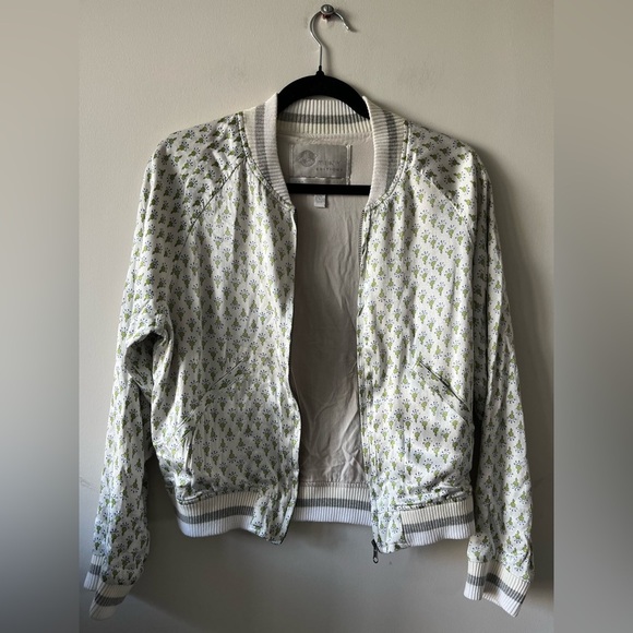 Anthropologie Tiny Edition Bomber Jacket with embroidery design. - Picture 2 of 8